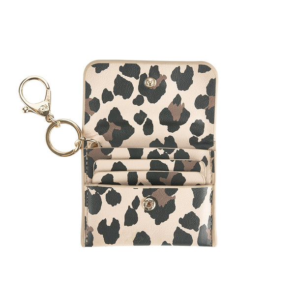 Leopard Itzy Mini Wallet™ Card Holder & Key Chain Charm