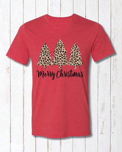 Leopard Tree Christmas Tee