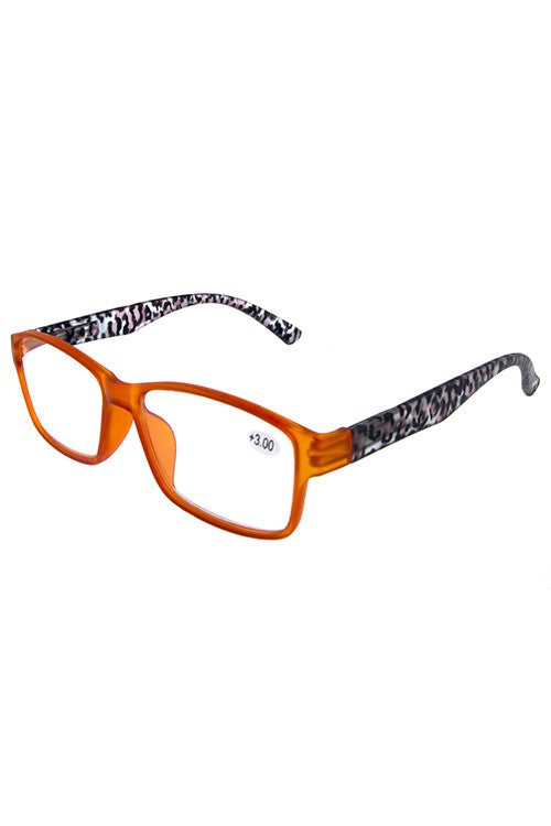 Orange Framed Leopard Glasses