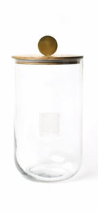 Big Wooden Lid Glass Jar