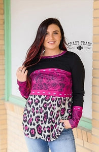 Hot Pink Tooled Top