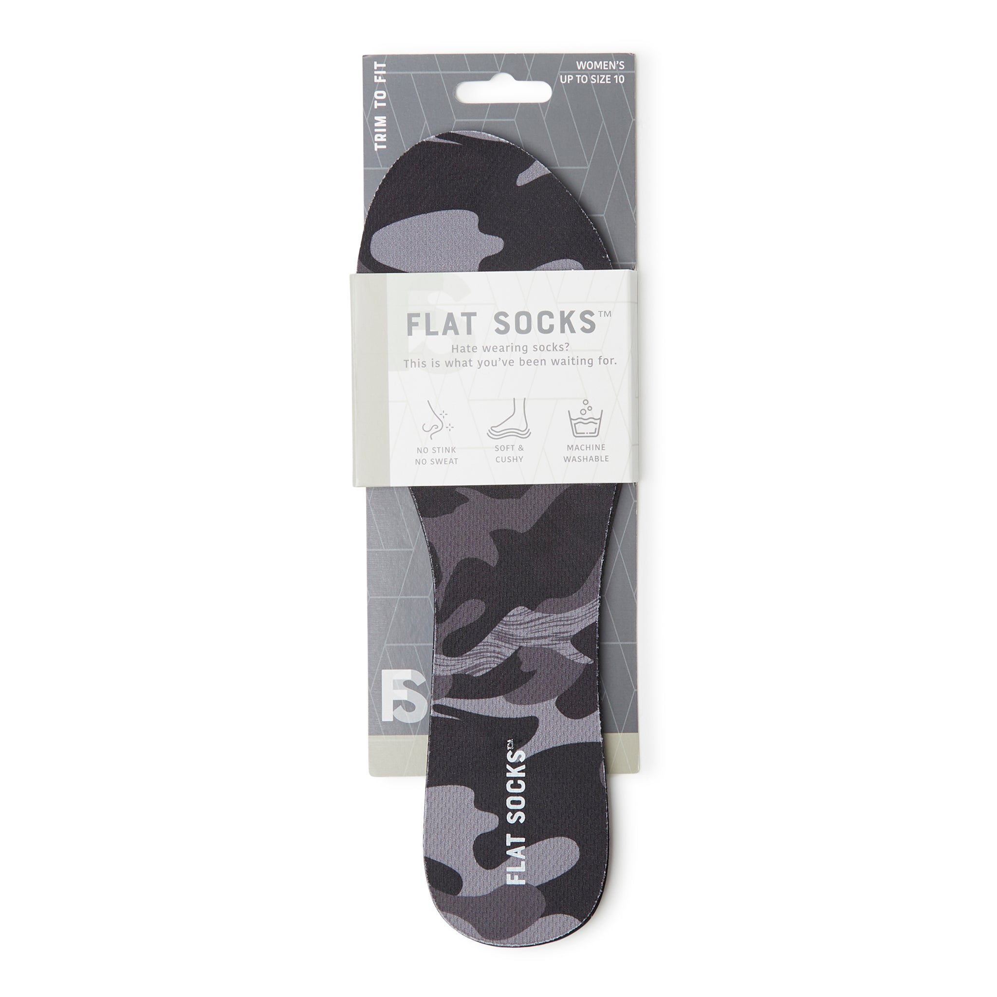 Flat Sock- Black Camo