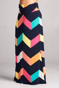 Chevron Maxi Skirt