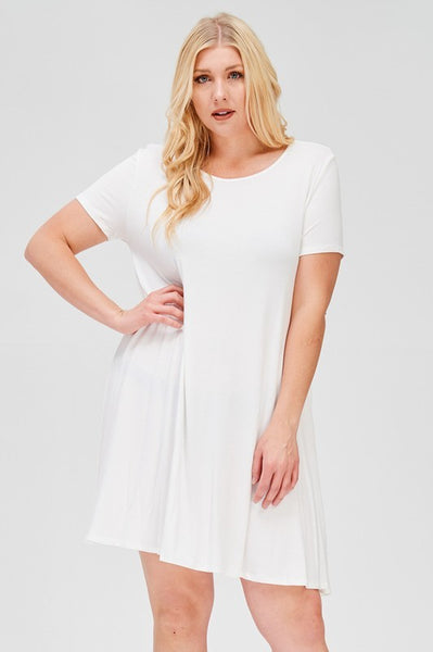 White Flutter Mini Dress
