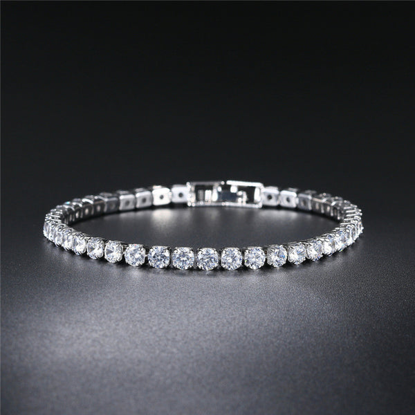 4MM Cubic Zirconia CZ Diamond Tennis Bracelet