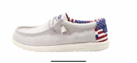 MEN'S Off White Patriotic Hey Dude**IN STOCK**