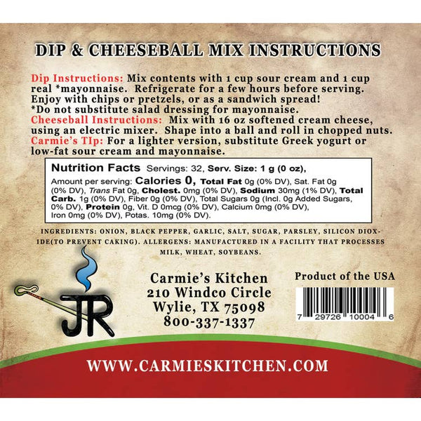 JR'S Ranch Dip Mix