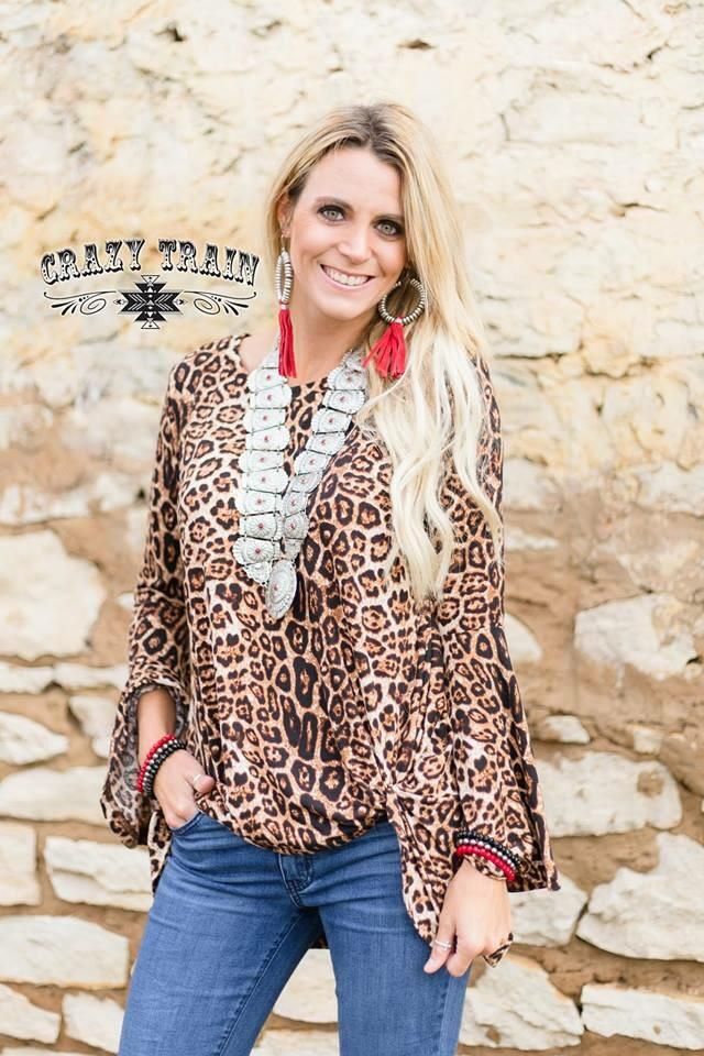 Knot For Long Leopard Long Sleeve Top