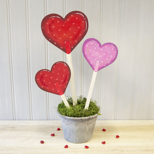 9" Heart Lollypop