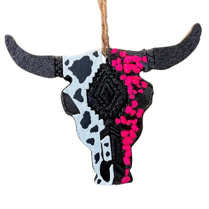Cow Print Pink Bull Skull Smelly Jelly