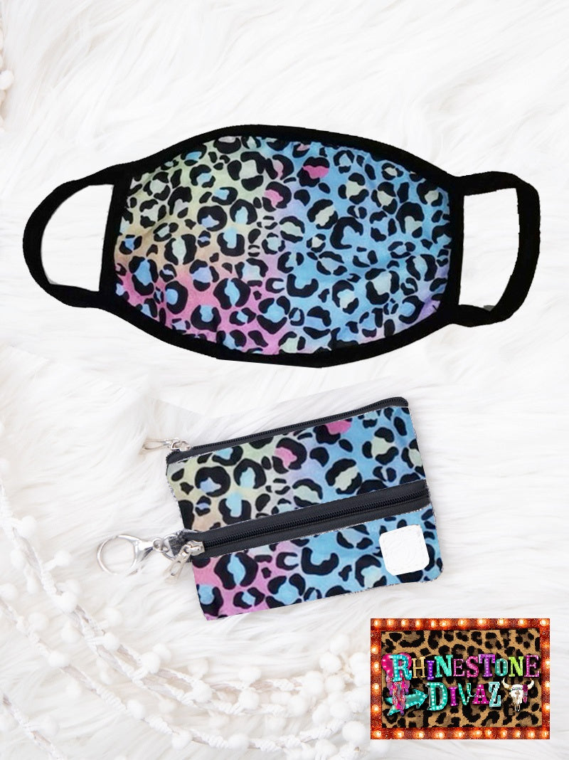 Tie Dye Leopard Mini Versa & Mask