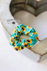 Turq Brady Sunflower Scrunchie