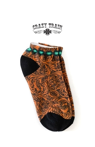 Happy Feet Tooled Leather Socks