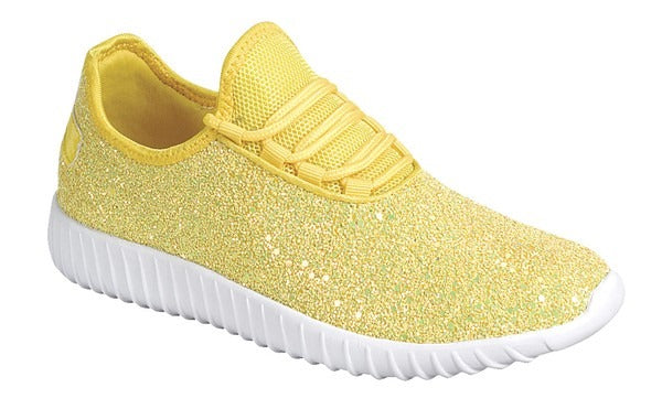 Neon Yellow Glitter Bomb Sneaker