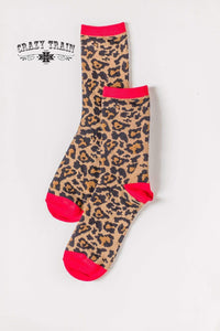 Red Wild Cat Socks