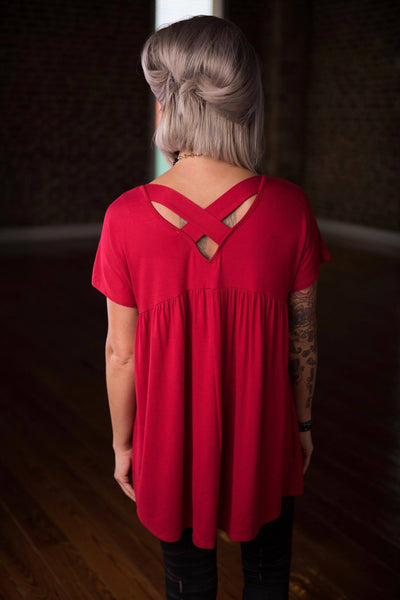 Red Cross Back Top