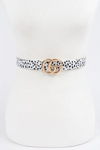 Faux Animal Skin Belt