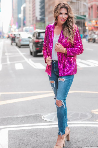 Sequin In The City Blazer