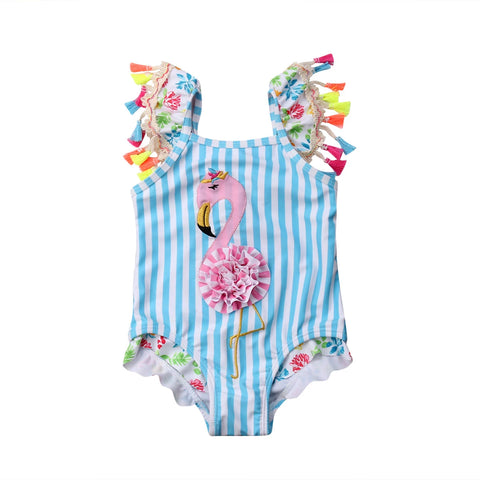 Flamingo Tassel Swimsuits