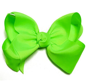 Lime Green Single Layer Bow