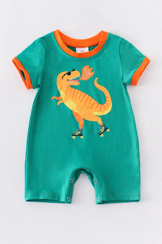 Green Dinosaur Boy Romper