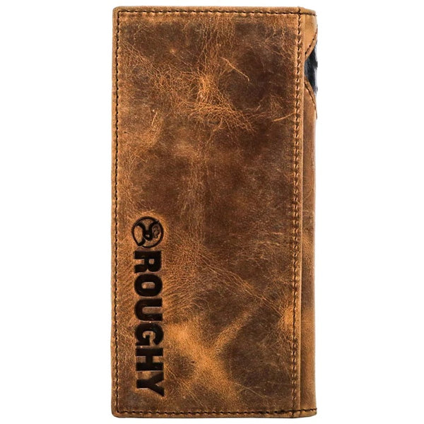 "SHILOH" RODEO ROUGHY WALLET BROWN/BLACK W/DIAMOND PATCHWORK