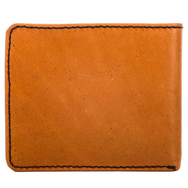 "TOP NOTCH" BIFOLD HOOEY WALLET TAN/ BROWN W/IVORY LEATHER