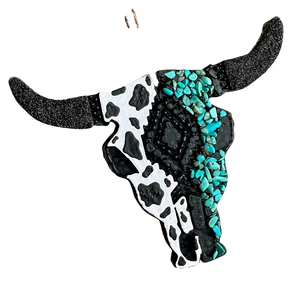 Cow Print Turquoise Bull Skull Smelly Jelly