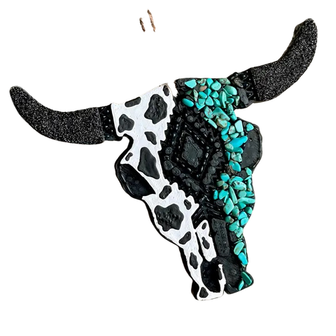 Cow Print Turquoise Bull Skull Smelly Jelly