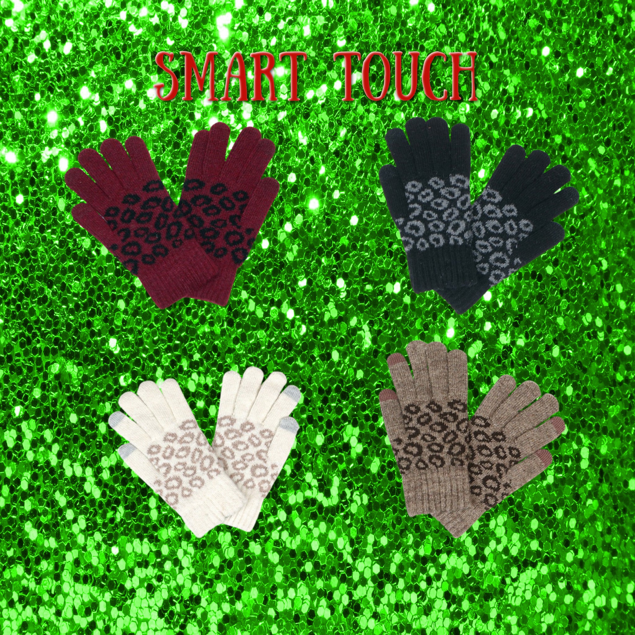 Leopard Smart Touch Gloves