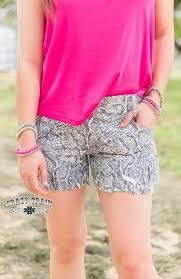 Python Fly Fringe Shorts