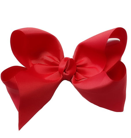 Bright Red Single Layer Bow