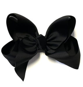 Black 7.5 Single Layer Hair Bow – Rhinestone Divaz