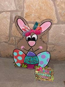 Hoppy Easter 24" Bunny Doorhanger