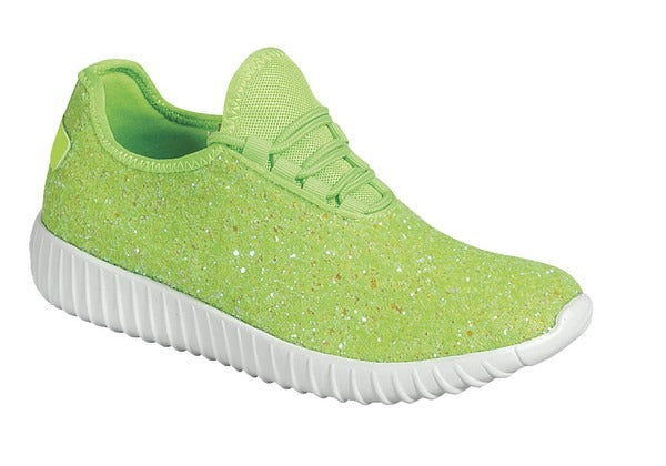 Neon Lime Glitter Bomb Sneaker