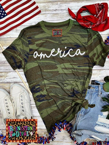 Camo America Tee