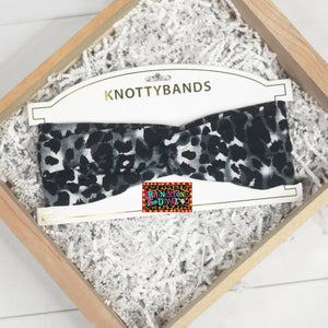 Black Leopard Knotty Head Band