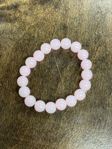 Light Pink 10mm Bead Bracelet