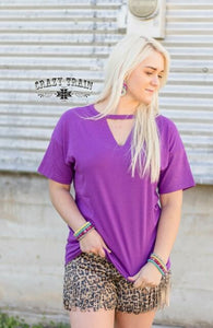 Purple Textline Tee