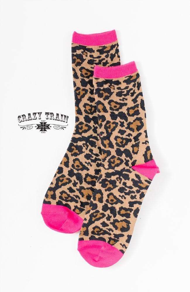 Pink Wild Cat Socks