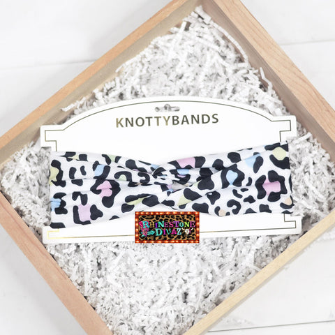 Rainbow Leopard Knotty Head band