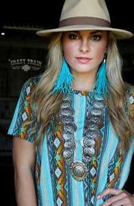 Turquoise Concho Necklace