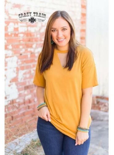 Mustard Textline Top