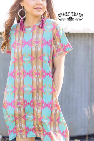 Sundown Aztec Dress