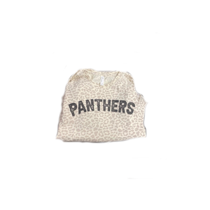 Panthers Cream Leopard Tee