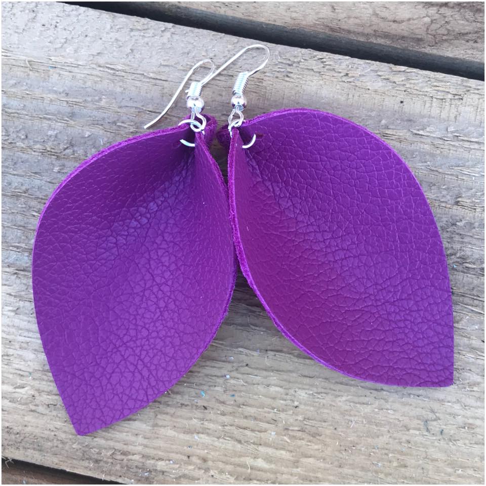 Purple Petal Earring