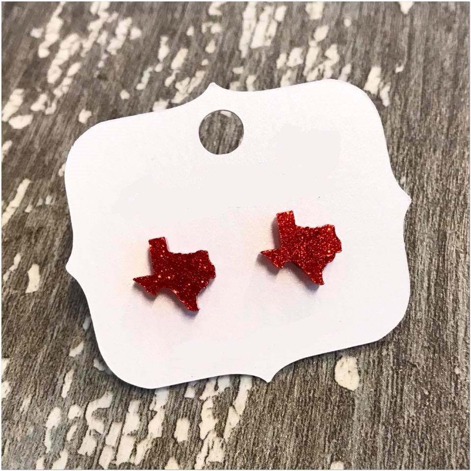 Red Acrylic Texas Studs