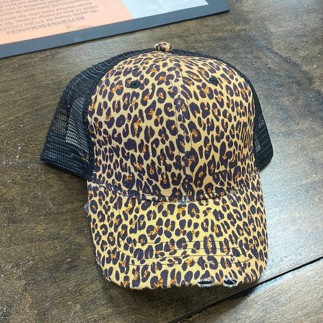 Glitter Leopard Hat