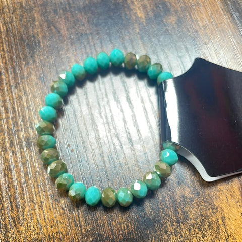 Turquoise/Gold Bead Bracelet